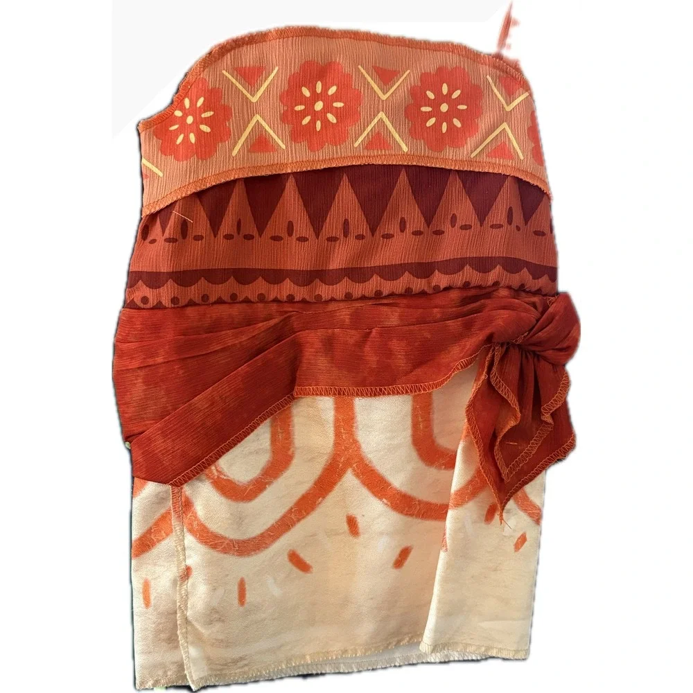 2T Disney Moana 2 Simea Toddler Costume Disguise Girls Size 2T Orange Red Dress - Picture 2 of 3